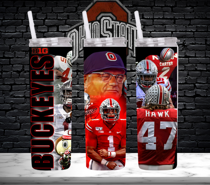 20oz (buckeyes) Legends Football Tribute tumbler digital PNG Download Design Sublimation Wrap