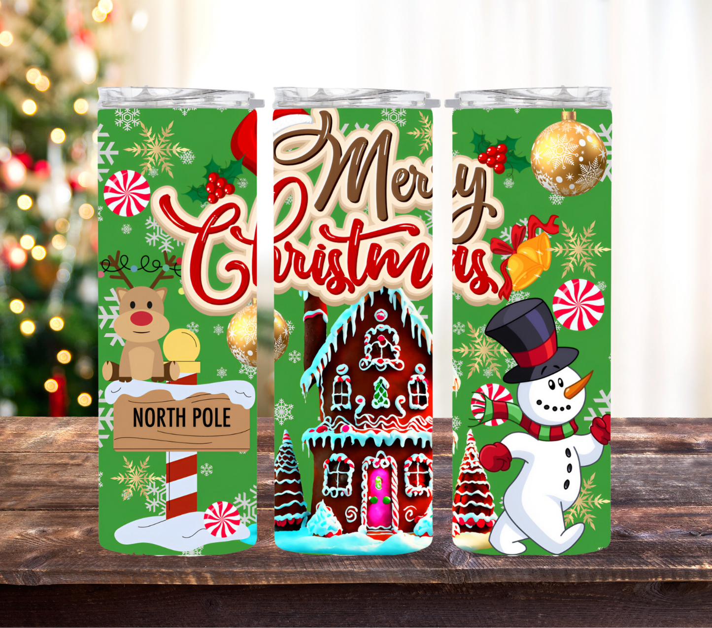 20oz Christmas holiday tumbler digital PNG Download Design Sublimation Wrap