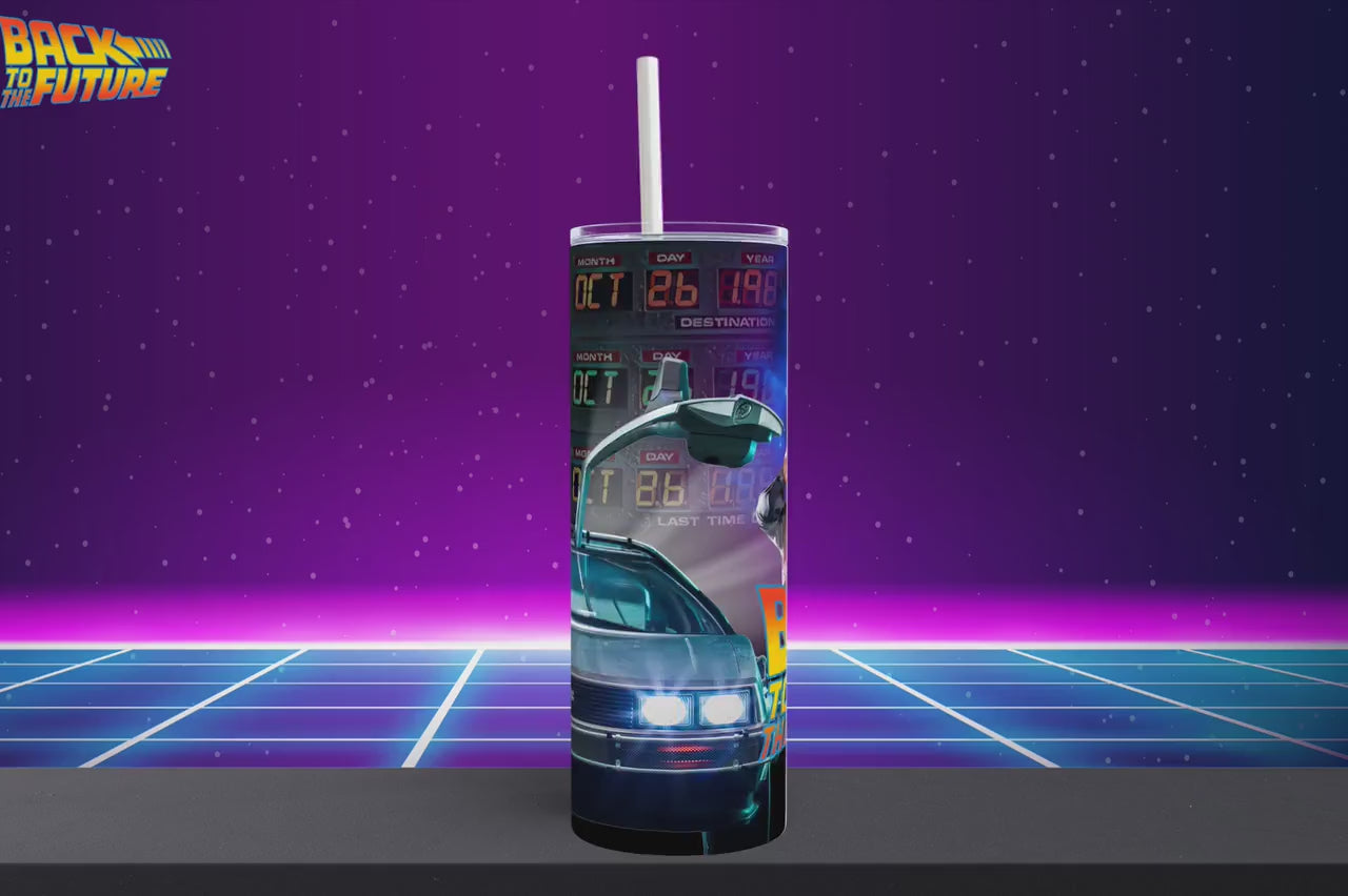 20oz Back to the Future  Movie tribute tumbler digital PNG Download Design Sublimation Wrap