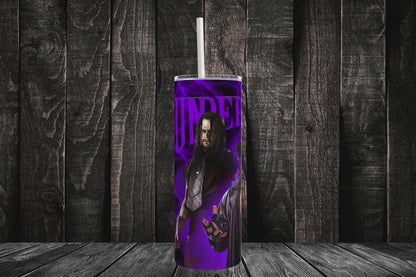 20oz Undertaker tribute Wrestling tumbler digital PNG Download Design Sublimation Wrap