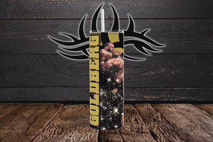 20oz Goldberg tribute Wrestling tumbler digital PNG Download Design Sublimation Wrap