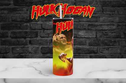 20oz Hulk Hogan tribute Wrestling tumbler digital PNG Download Design Sublimation Wrap