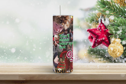 20oz Christmas Story holiday tumbler digital PNG Download Design Sublimation Wrap