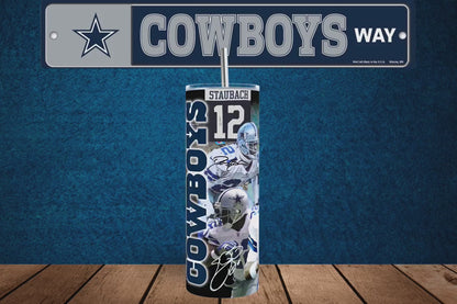 20oz Football Cowboys tribute tumbler PNG wrap