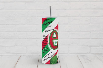 20oz ELF Christmas tumbler digital PNG Download Design Sublimation Wrap