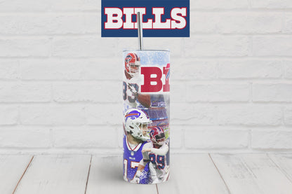 20oz Football Bills tribute tumbler PNG wrap