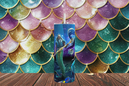 20oz  Mermaid Movie tribute tumbler digital PNG Download Design Sublimation Wrap