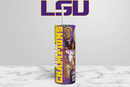 20oz Lady Tigers Women's Basketball Championship tribute tumbler digital PNG Download Design Sublimation Wrap