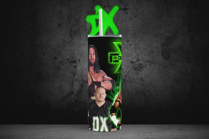 20oz D-Generation X tribute Wrestling tumbler digital PNG Download Design Sublimation Wrap