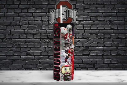 20oz (buckeyes) Legends Football Tribute tumbler digital PNG Download Design Sublimation Wrap