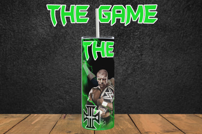 20oz Triple H The Game tribute Wrestling tumbler digital PNG Download Design Sublimation Wrap