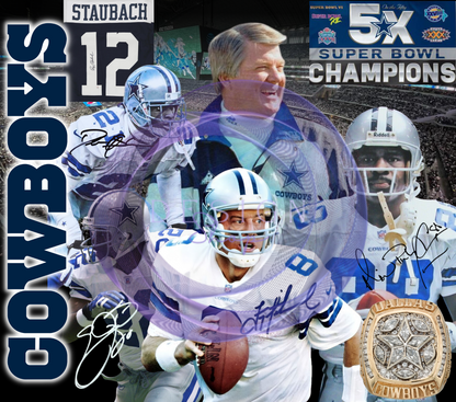 20oz Football Cowboys tribute tumbler PNG wrap