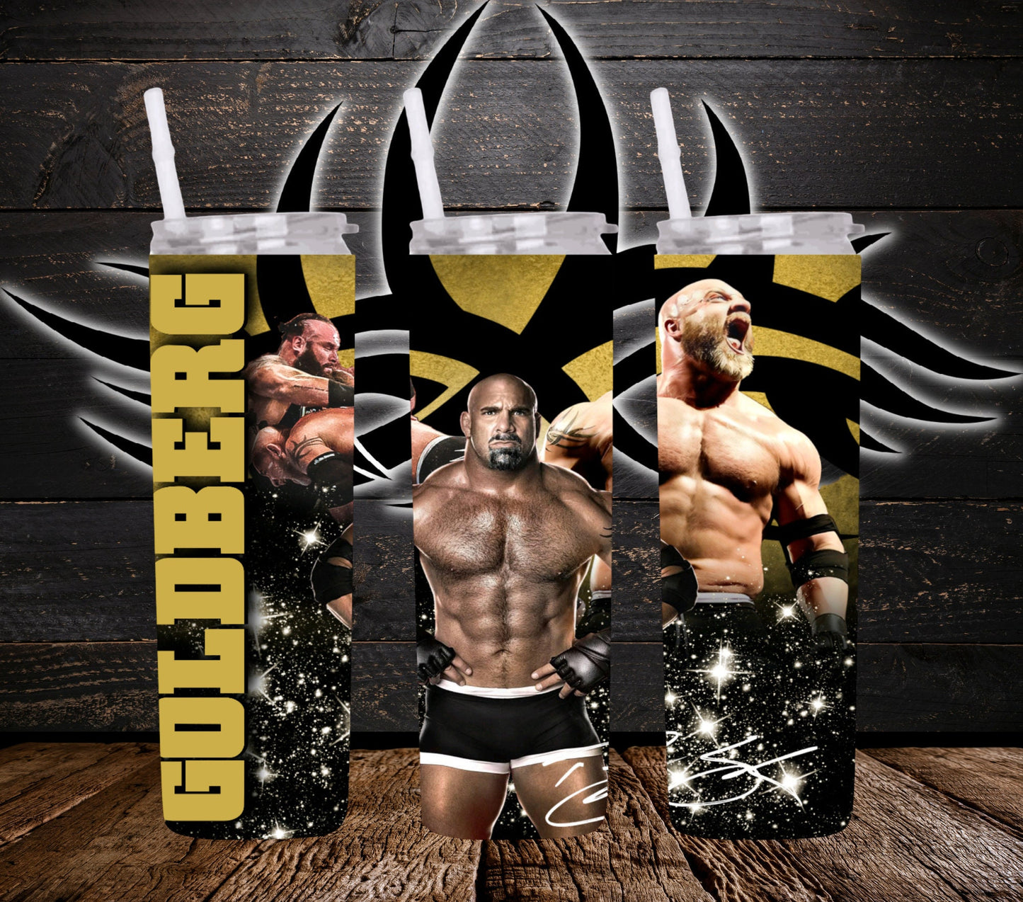 20oz Goldberg tribute Wrestling tumbler digital PNG Download Design Sublimation Wrap