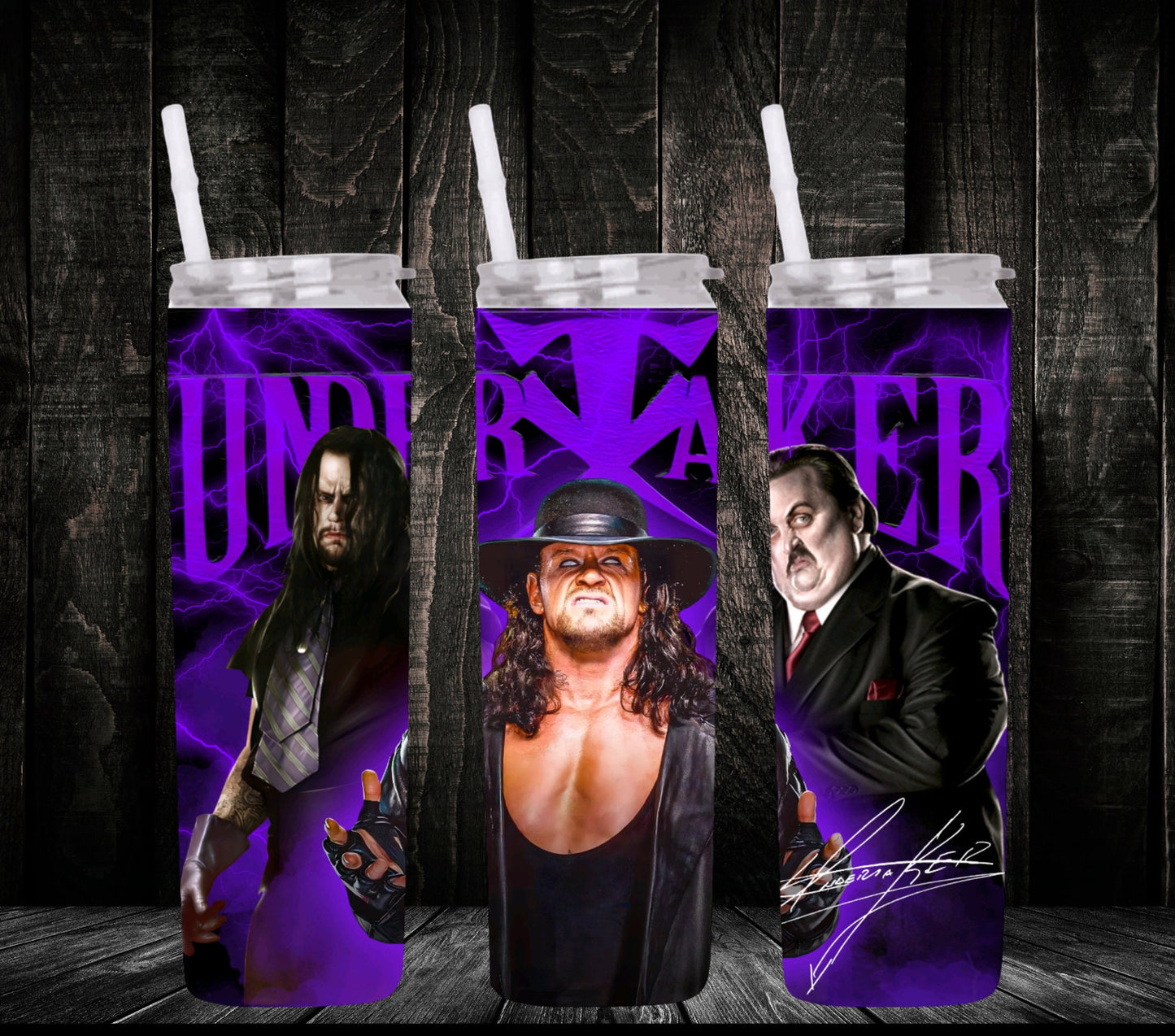 20oz Undertaker tribute Wrestling tumbler digital PNG Download Design Sublimation Wrap