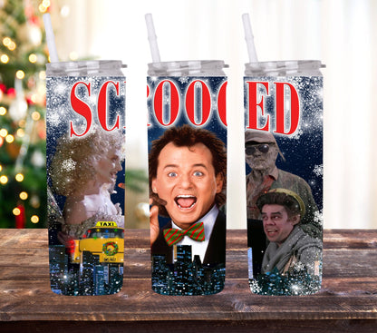 20oz Scrooged Christmas Holiday tumbler digital PNG Download Design Sublimation Wrap