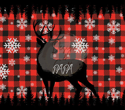 20oz 3 IMAGE BUNDLE Christmas Buffalo Plaid Papa, Mama & Baby digital PNG Download Design Sublimation Wrap