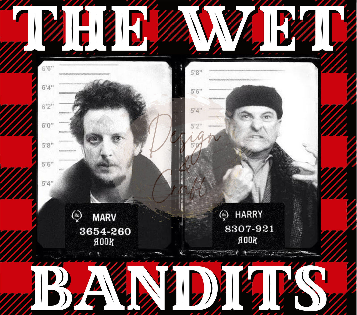 20oz Harry and Marv The Wet Bandits Home Alone Buffalo Plaid tumbler digital PNG Download Design Sublimation Wrap