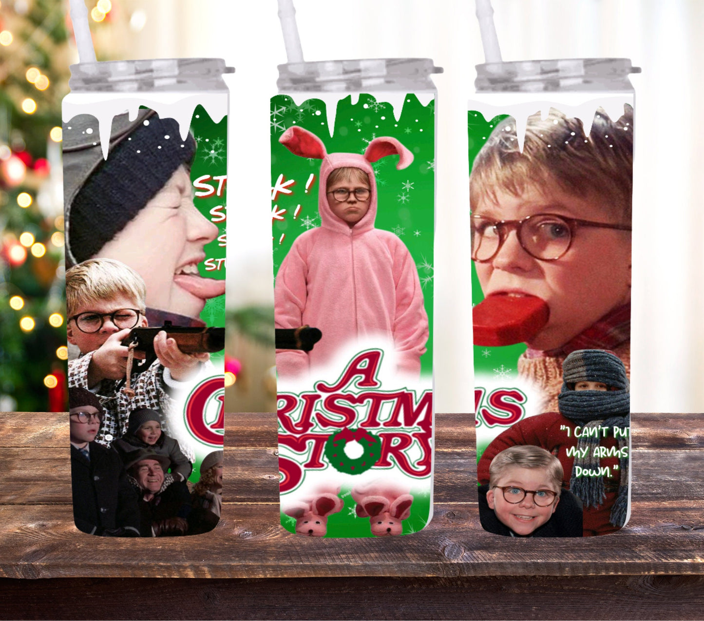 20oz Christmas Story tumbler digital PNG Download Design Sublimation Wrap