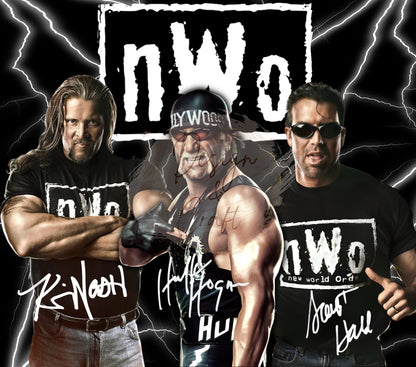 20oz NWO tribute Wrestling tumbler digital PNG Download Design Sublimation Wrap