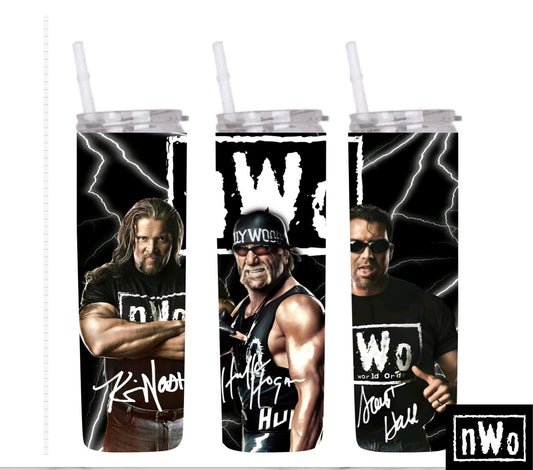 20oz NWO tribute Wrestling tumbler digital PNG Download Design Sublimation Wrap