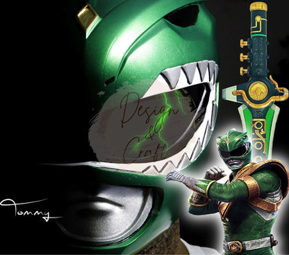 20oz (Green Ranger) Power Ranger Tommy tumbler digital PNG Download Design Sublimation Wrap