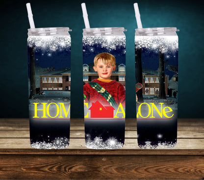 20oz Home Alone Christmas holiday tumbler digital PNG Download Design Sublimation Wrap