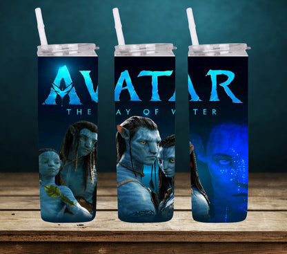 20oz AVATAR 2, The Way Of Water tumbler digital PNG Download Design Sublimation Wrap