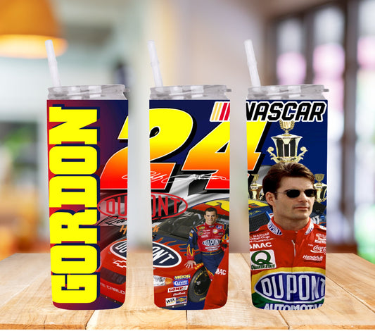 20oz Jeff Gordon tribute race car tumbler digital PNG Download Design Sublimation Wrap