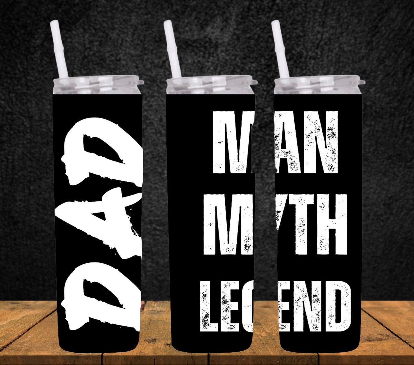 20oz Dad Man Myth legend tribute tumbler digital PNG Download Design Sublimation Wrap