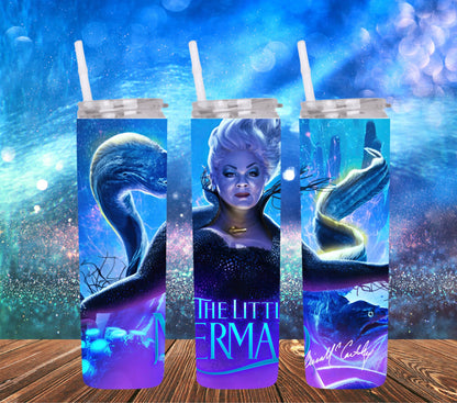 20oz Ursula mermaid tribute tumbler digital PNG Download Design Sublimation Wrap