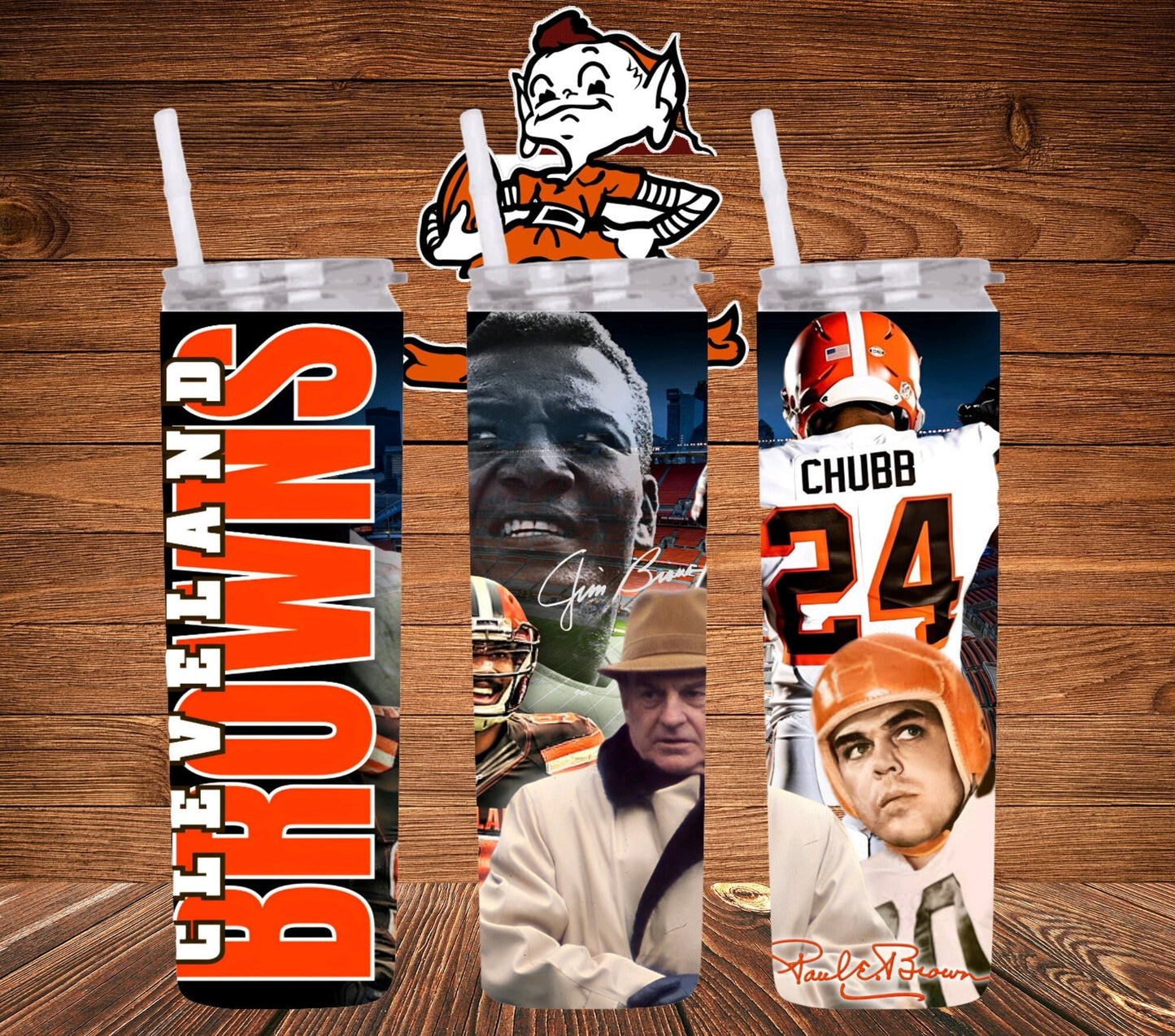 20oz (BROWNS) Future & legends Football Tribute tumbler digital PNG Download Design Sublimation Wrap