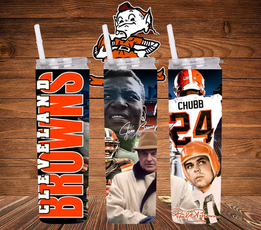 20oz (BROWNS) Future & legends Football Tribute tumbler digital PNG Download Design Sublimation Wrap