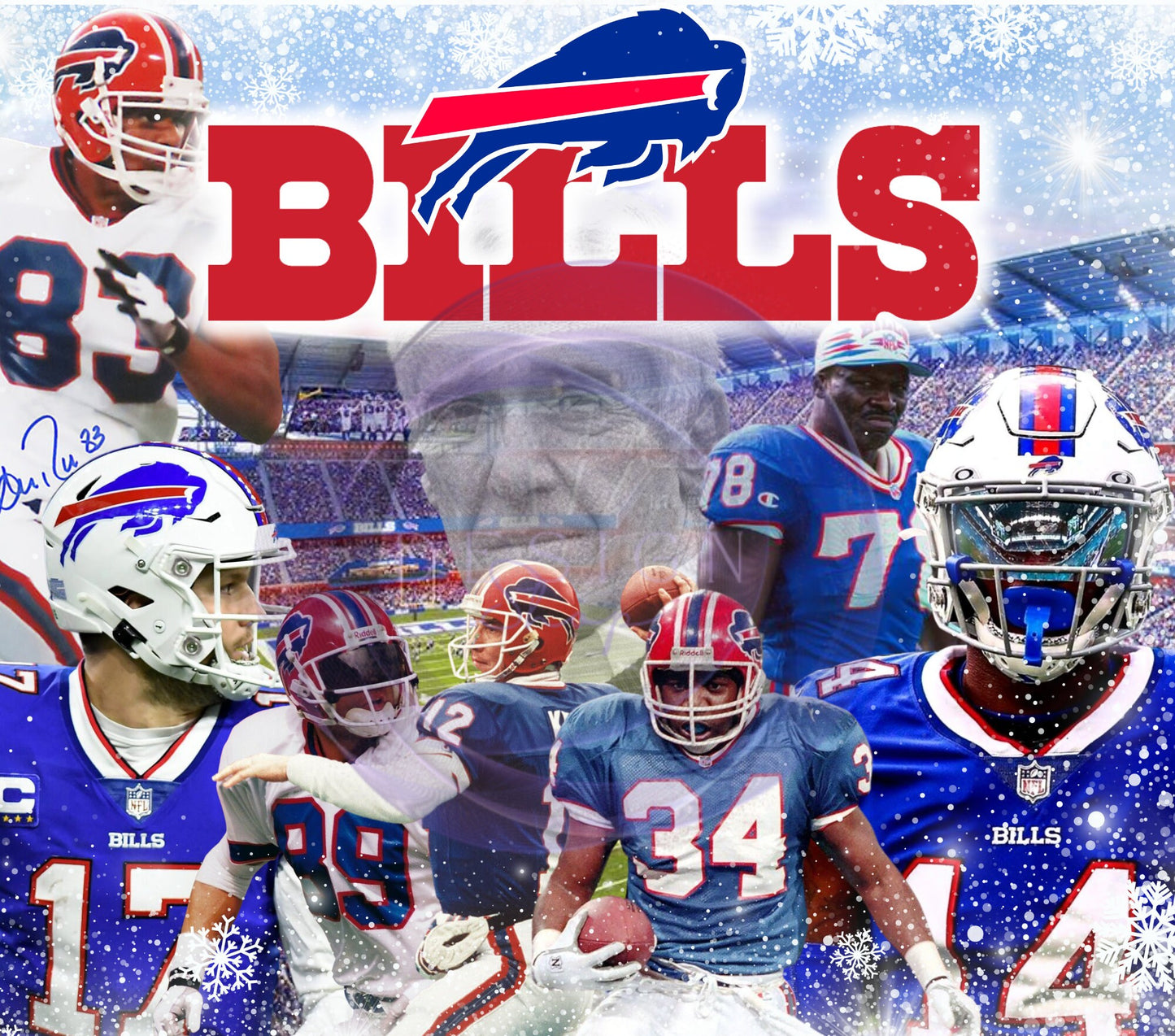 20oz Football Bills tribute tumbler PNG wrap