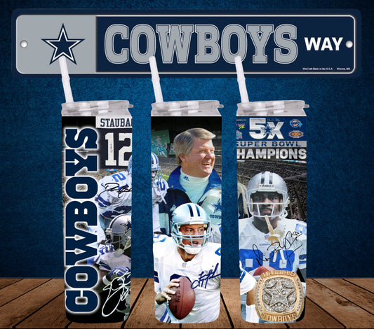 20oz Football Cowboys tribute tumbler PNG wrap