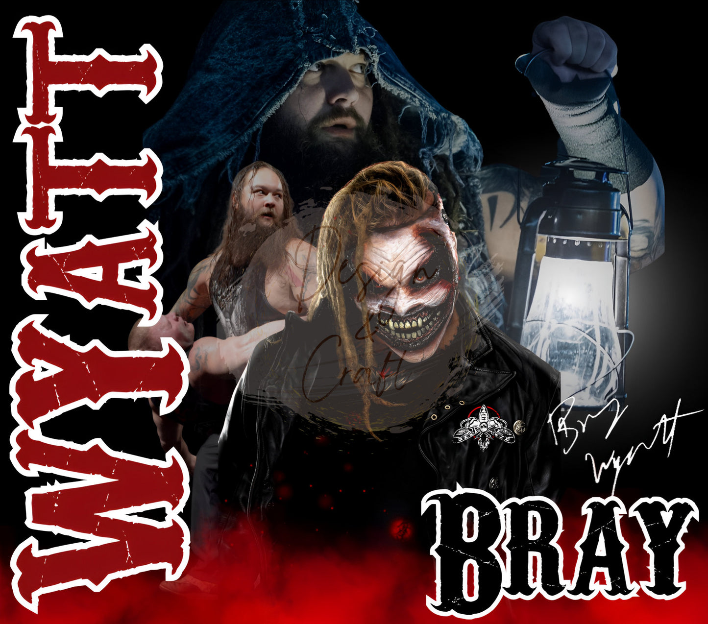 20oz Bray Wyatt tribute Wrestling tumbler digital PNG Download Design Sublimation Wrap