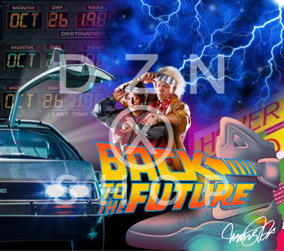 20oz Back to the Future Movie tribute tumbler digital PNG Download Design Sublimation Wrap