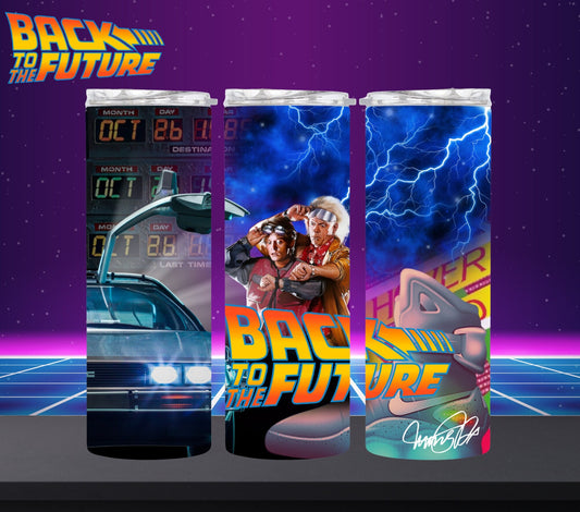 20oz Back to the Future Movie tribute tumbler digital PNG Download Design Sublimation Wrap