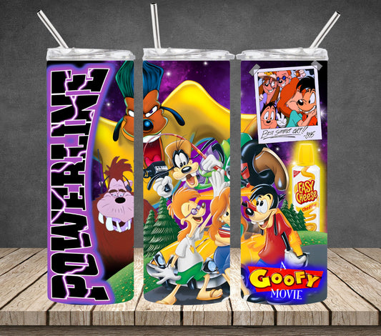 20oz A Goofy Movie Cartoon tribute tumbler digital PNG Download Design Sublimation Wrap